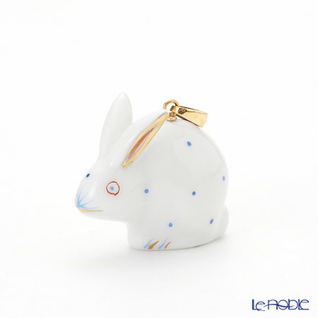 ヘレンド ペンダントトップ C-B 05339-0-47 ラビット ブルー