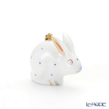 ヘレンド ペンダントトップ C-B 05339-0-47 ラビット ブルー