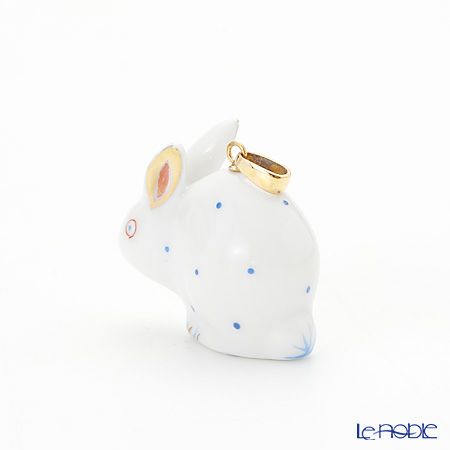 ヘレンド ペンダントトップ C-B 05339-0-47 ラビット ブルー