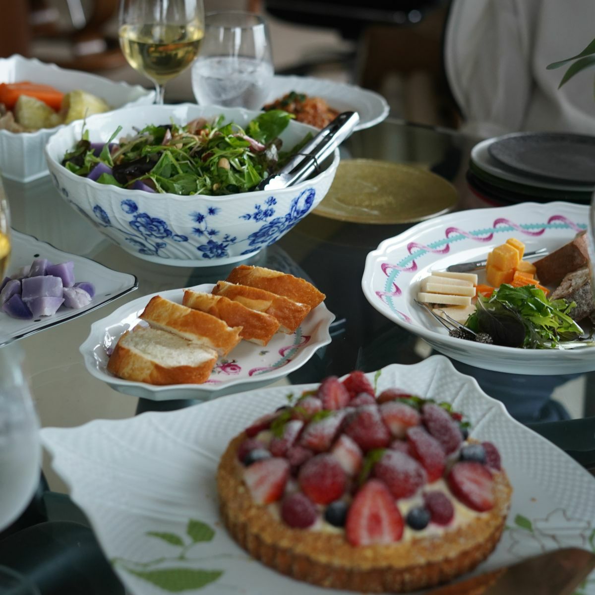 ジノリ1735／リチャード ジノリ（GINORI 1735／Richard Ginori） ローズブルー サラダボウル（ラウンド） 25cm