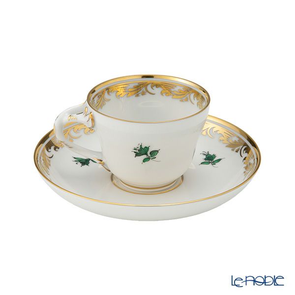 アウガルテン（AUGARTEN） マリアテレジア／ゴールドガーランド（6698A）バラ モカカップ＆ソーサー 80ml （070）