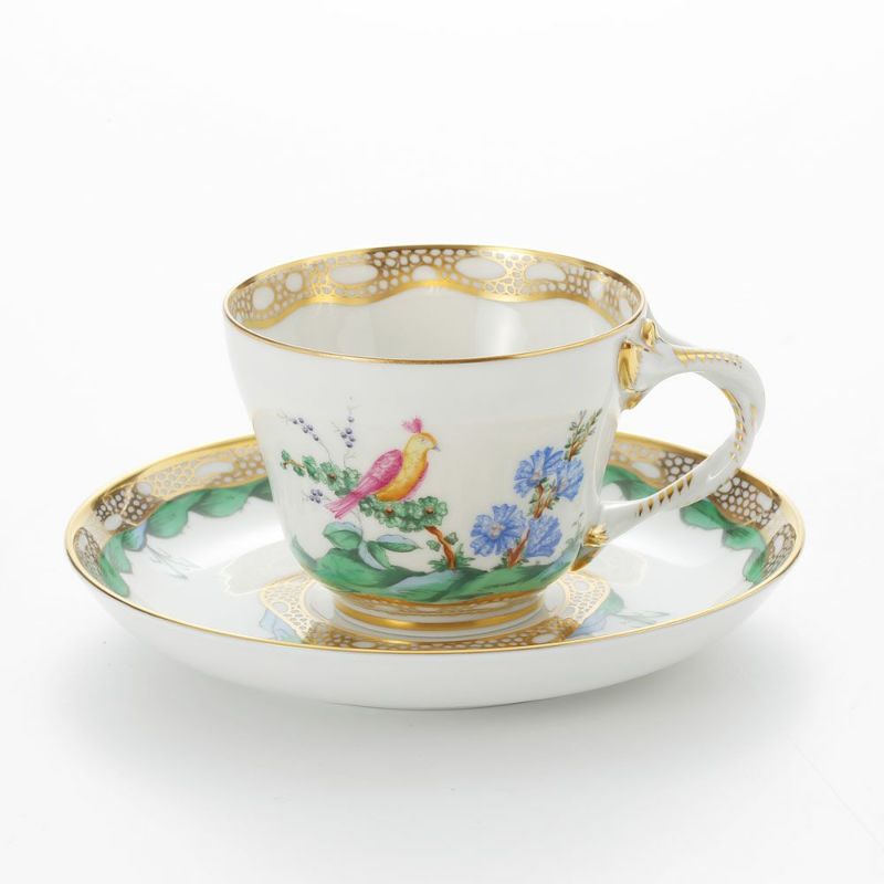 アウガルテン（AUGARTEN） ファンタジーバード（6766A） コーヒーカップ＆ソーサー（070）