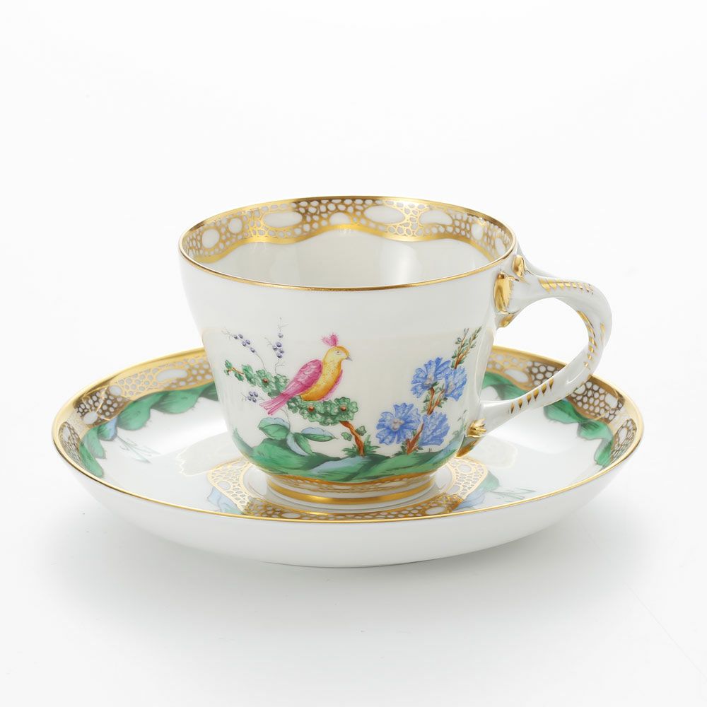 アウガルテン（AUGARTEN） ファンタジーバード（6766A） コーヒーカップ＆ソーサー（070）