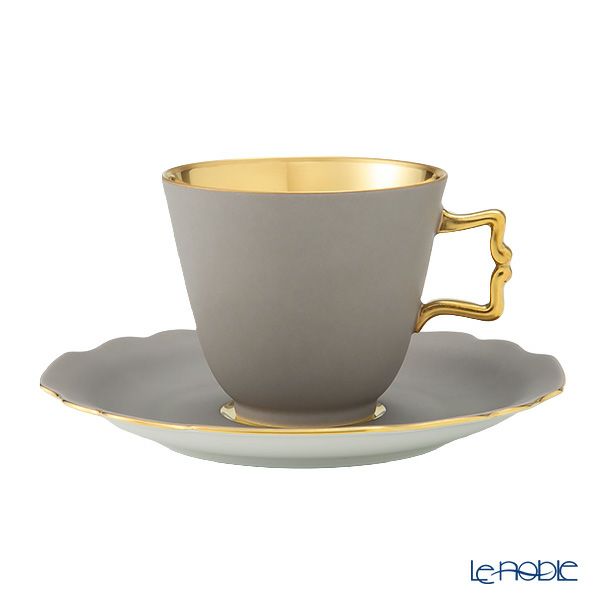 アウガルテン（AUGARTEN） ベルベデーレ／ベルヴェデーレ（6925RM） スモークグレー（マット） コーヒーカップ＆ソーサー（S）200ml （114）
