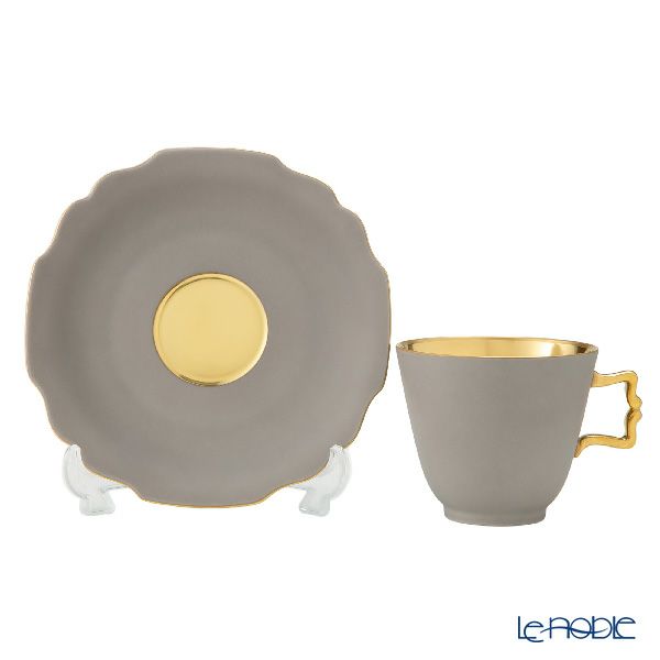 アウガルテン（AUGARTEN） ベルベデーレ／ベルヴェデーレ（6925RM） スモークグレー（マット） コーヒーカップ＆ソーサー（S）200ml （114）