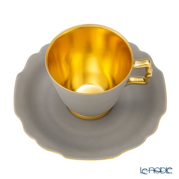 アウガルテン（AUGARTEN） ベルベデーレ／ベルヴェデーレ（6925RM） スモークグレー（マット） コーヒーカップ＆ソーサー（S）200ml （114）