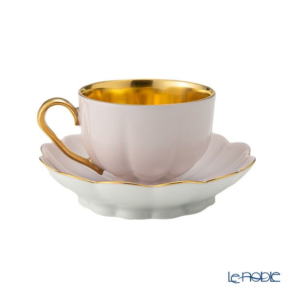 アウガルテン（AUGARTEN） メロン ライトピンク＆ゴールド（6925CR） モカカップ＆ソーサー（015）