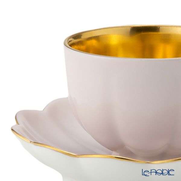 アウガルテン（AUGARTEN） メロン ライトピンク＆ゴールド（6925CR） モカカップ＆ソーサー（015）