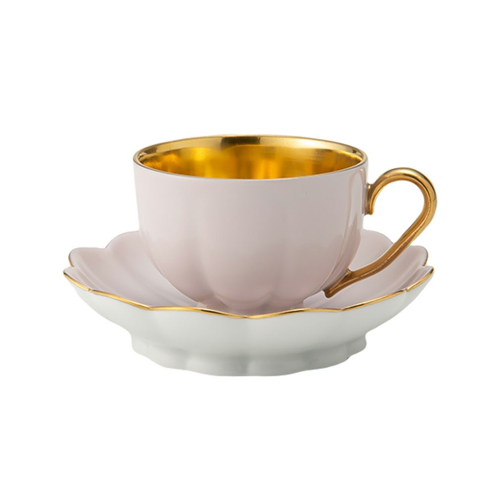 アウガルテン（AUGARTEN） メロン ライトピンク＆ゴールド（6925CR） モカカップ＆ソーサー（015）