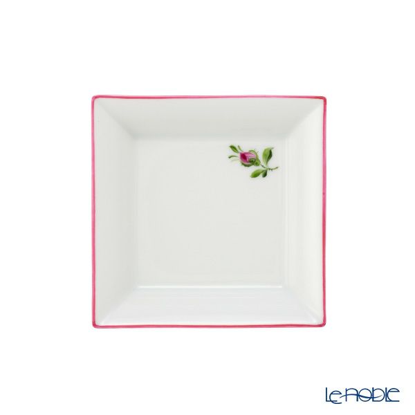 アウガルテン（AUGARTEN） プティットフルール（7096A） ピンク スクエアディッシュ 8×8cm（867）