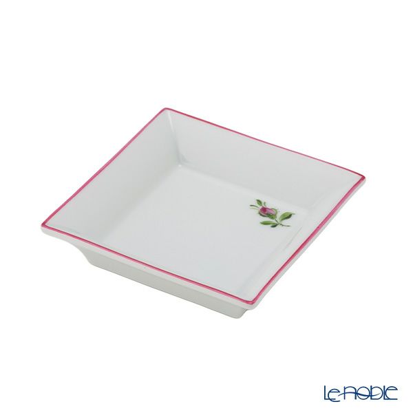 アウガルテン（AUGARTEN） プティットフルール（7096A） ピンク スクエアディッシュ 8×8cm（867）