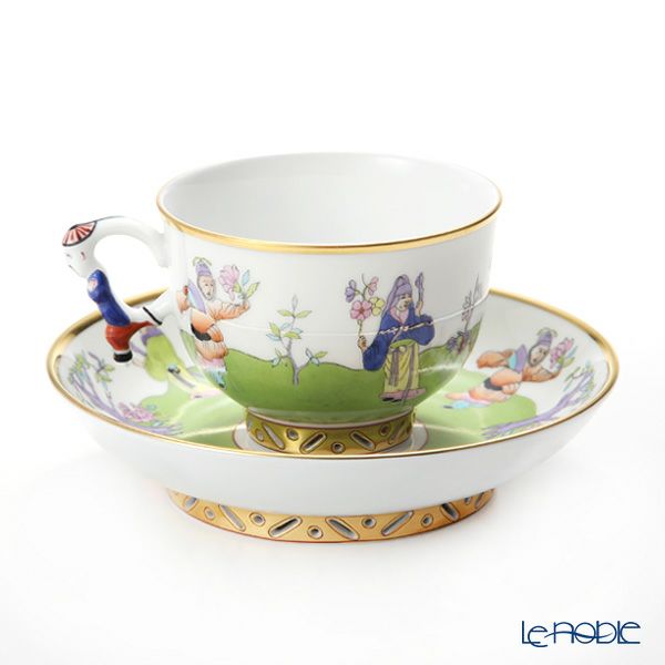 ヘレンド シノワズリ（中国趣味）春慶 CSV 03364-0-21 マンダリン ラージカップ＆ソーサー