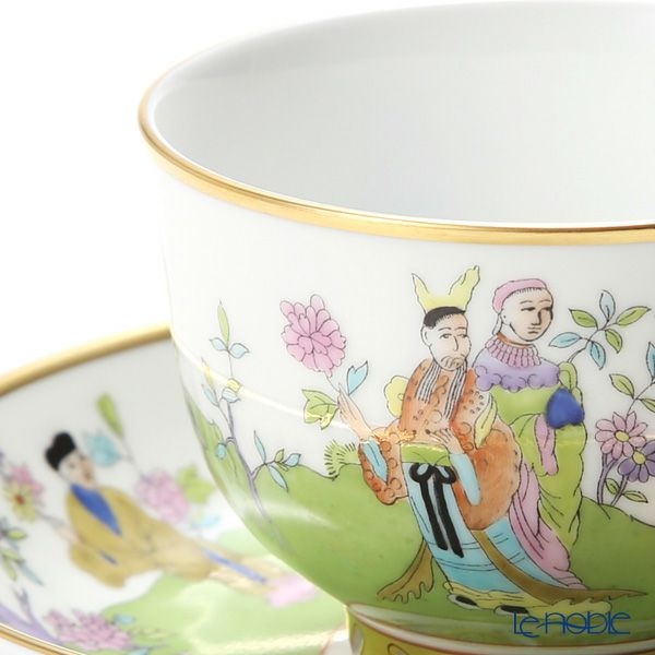 ヘレンド シノワズリ（中国趣味）春慶 CSV 03364-0-21 マンダリン ラージカップ＆ソーサー