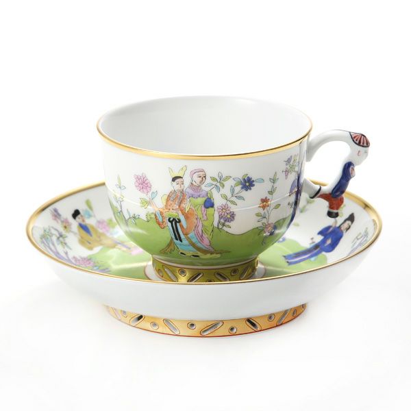 ヘレンド シノワズリ（中国趣味）春慶 CSV 03364-0-21 マンダリン ラージカップ＆ソーサー