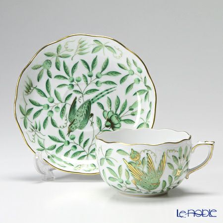 ヘレンド 東方の楽園 グリーン ZOVA 00724-0-00 ティーカップ＆ソーサー 200ml