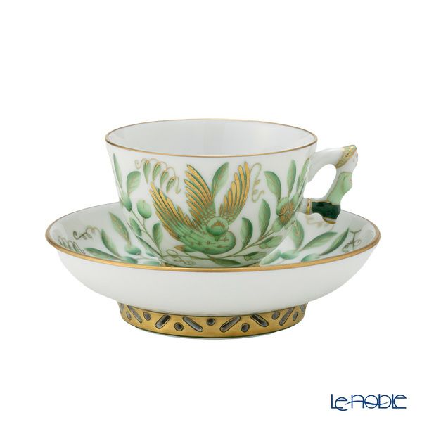ヘレンド シノワズリ（中国趣味） 東方の楽園 グリーン ZOVA 03371-0-21 マンダリン スモールカップ＆ソーサー