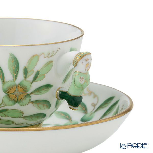 ヘレンド シノワズリ（中国趣味） 東方の楽園 グリーン ZOVA 03371-0-21 マンダリン スモールカップ＆ソーサー