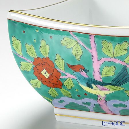 ヘレンド マカオグリーン MACV 02187-0-00 スクエアボウル 14cm