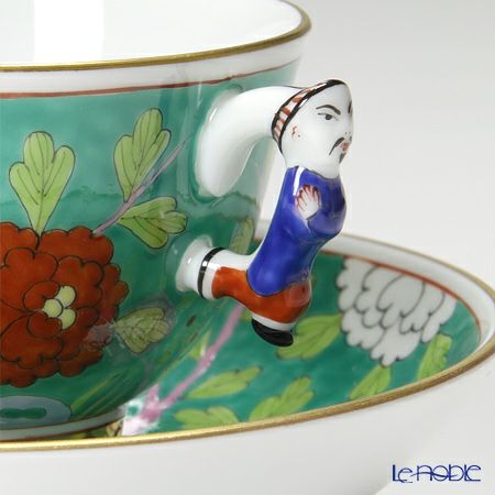 ヘレンド シノワズリ（中国趣味） マカオグリーン MACV 03371-0-21／3371 マンダリン スモールカップ＆ソーサー