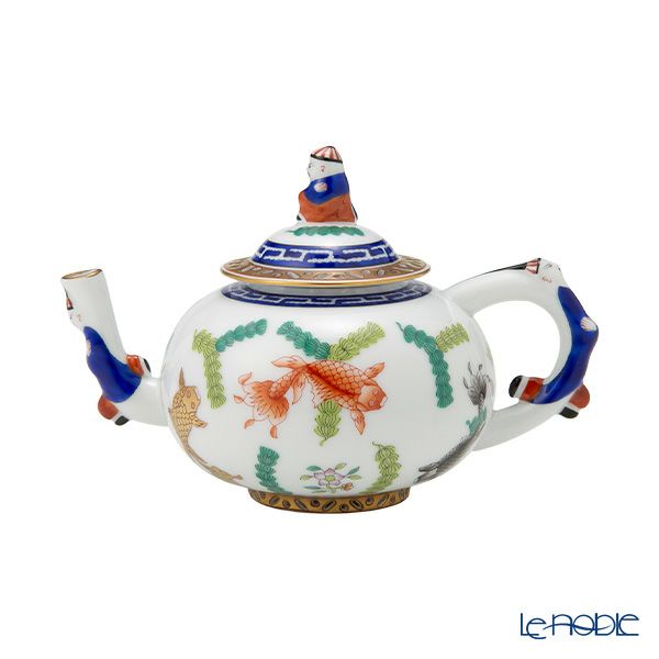 ヘレンド シノワズリ（中国趣味）ポワッソン 03305-0-21／3305 マンダリン ミニティーポット 350ml
