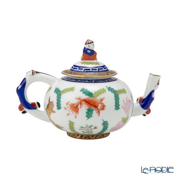 ヘレンド シノワズリ（中国趣味）ポワッソン 03305-0-21／3305 マンダリン ミニティーポット 350ml