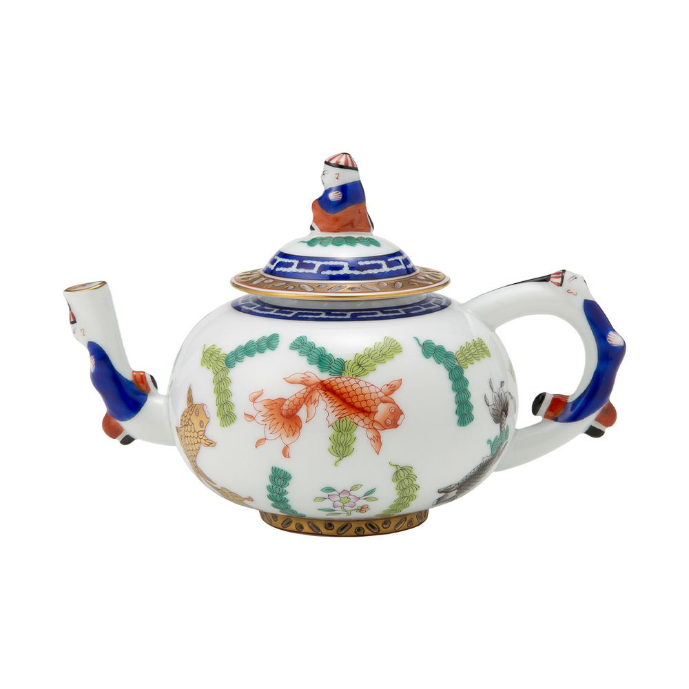 ヘレンド シノワズリ（中国趣味）ポワッソン 03305-0-21／3305 マンダリン ミニティーポット 350ml