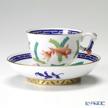 ヘレンド シノワズリ（中国趣味）ポワッソン 03364-0-21／3364 マンダリン ラージカップ＆ソーサー