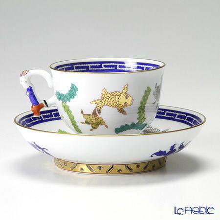 ヘレンド シノワズリ（中国趣味）ポワッソン 03364-0-21／3364 マンダリン ラージカップ＆ソーサー