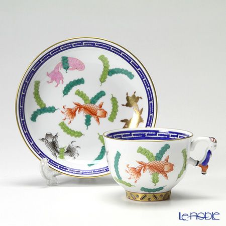 ヘレンド シノワズリ（中国趣味）ポワッソン 03364-0-21／3364 マンダリン ラージカップ＆ソーサー