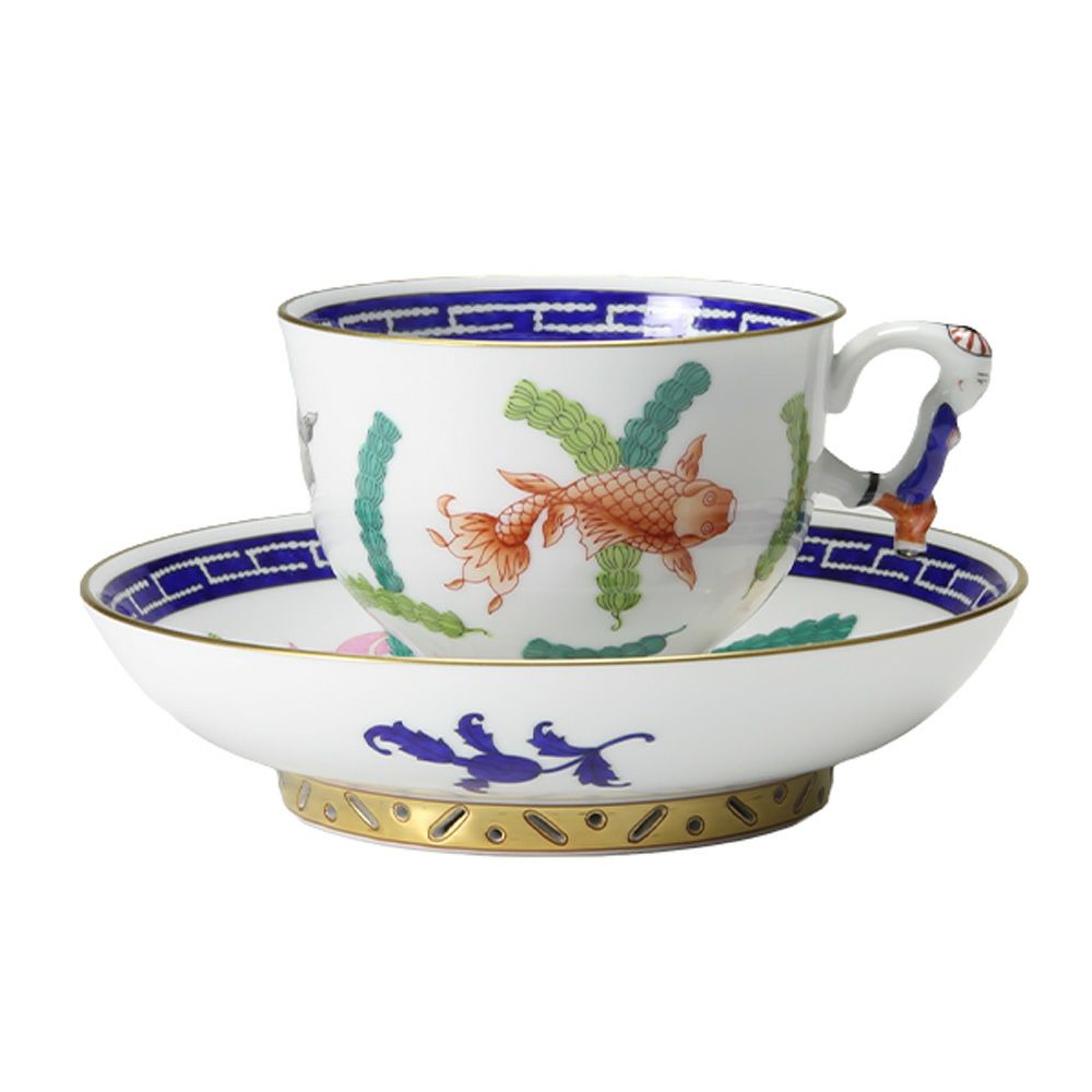 ヘレンド シノワズリ（中国趣味）ポワッソン 03364-0-21／3364 マンダリン ラージカップ＆ソーサー