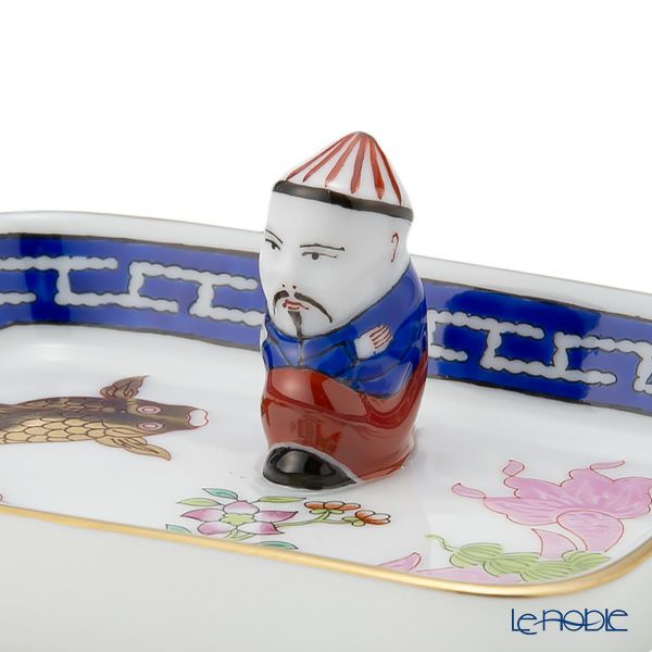 ヘレンド シノワズリ（中国趣味） ポワッソン 07733-0-21 オブロングトレイ（マンダリン） 8cm