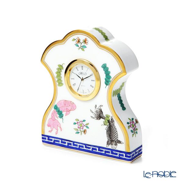 ヘレンド ポワッソン 08085-0-00 テーブルクロック 11cm