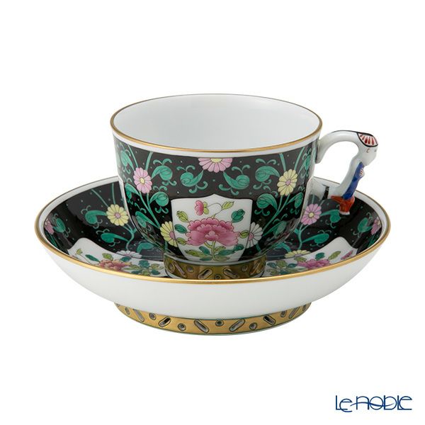 ヘレンド シノワズリ（中国趣味）西安の黒 SN 03364-0-21／3364 マンダリン ラージカップ＆ソーサー