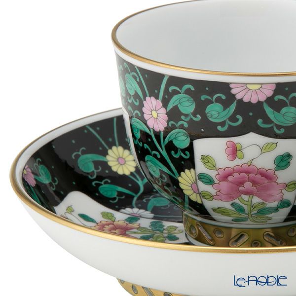 ヘレンド シノワズリ（中国趣味）西安の黒 SN 03364-0-21／3364 マンダリン ラージカップ＆ソーサー