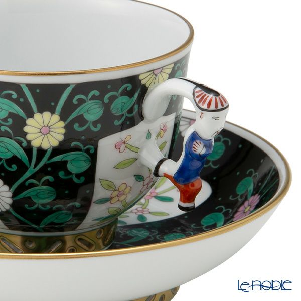 ヘレンド シノワズリ（中国趣味）西安の黒 SN 03364-0-21／3364 マンダリン ラージカップ＆ソーサー