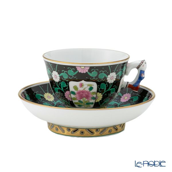 ヘレンド シノワズリ（中国趣味） 西安の黒 SN 03371-0-21／3371 マンダリン スモールカップ＆ソーサー