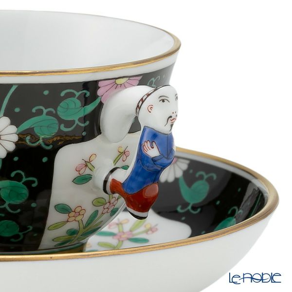 ヘレンド シノワズリ（中国趣味） 西安の黒 SN 03371-0-21／3371 マンダリン スモールカップ＆ソーサー