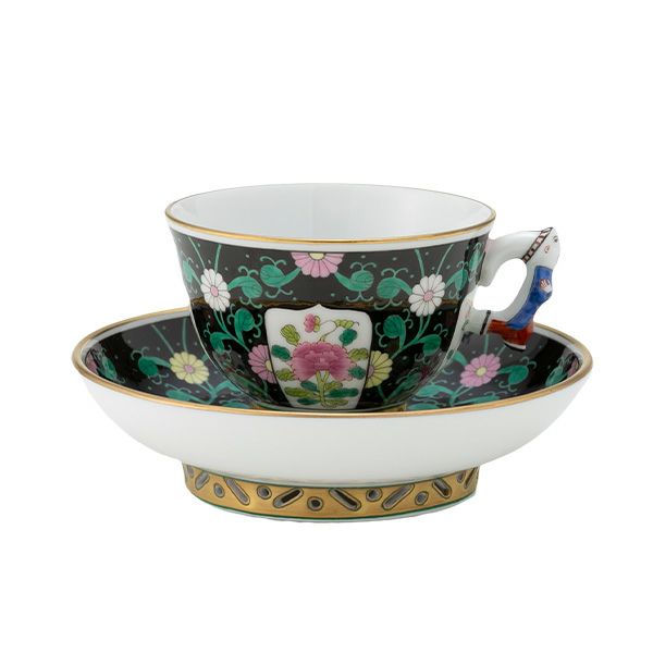 ヘレンド シノワズリ（中国趣味） 西安の黒 SN 03371-0-21／3371 マンダリン スモールカップ＆ソーサー