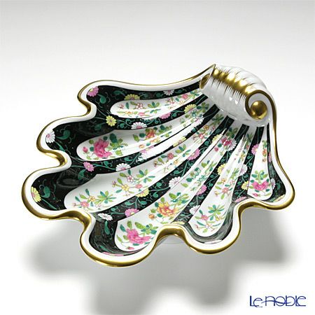 ヘレンド 西安の黒 SN 07521-0-00 シェルトレイ 23cm