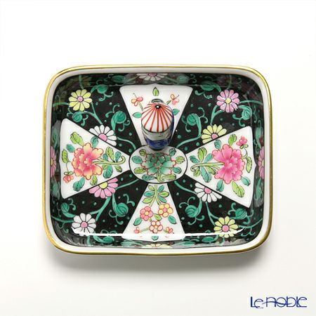 ヘレンド 西安の黒 SN 07733-0-21 オブロングトレイ（マンダリン） 8cm