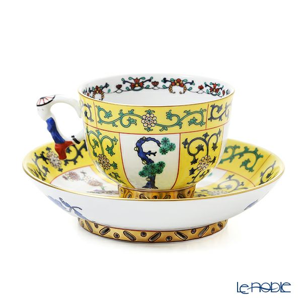 ヘレンド シノワズリ（中国趣味） 西安の黄 SJ 03364-0-21／3364 マンダリン ラージカップ＆ソーサー