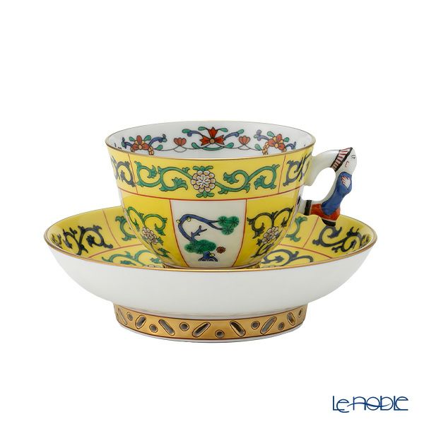 ヘレンド シノワズリ（中国趣味） 西安の黄 SJ 03371-0-21／3371 マンダリン スモールカップ＆ソーサー