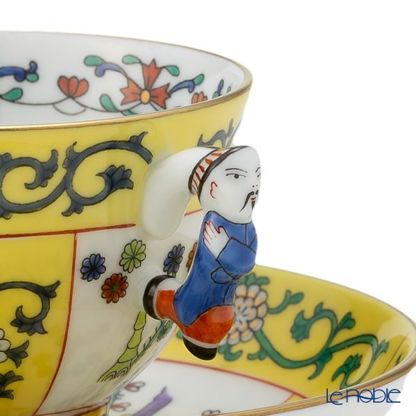 ヘレンド シノワズリ（中国趣味） 西安の黄 SJ 03371-0-21／3371 マンダリン スモールカップ＆ソーサー