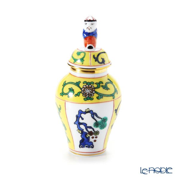 ヘレンド シノワズリ（中国趣味） 西安の黄 SJ ミニベース蓋付 マンダリン 9cm 06574-0-21