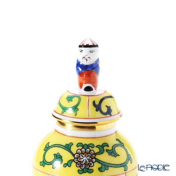 ヘレンド シノワズリ（中国趣味） 西安の黄 SJ ミニベース蓋付 マンダリン 9cm 06574-0-21