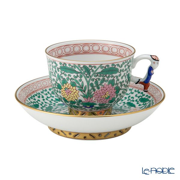 ヘレンド シノワズリ（中国趣味）トゥッピーニの薔薇 03364-0-21／3364 マンダリン ラージカップ＆ソーサー