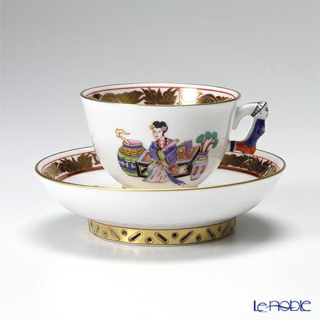 ヘレンド シノワズリ（中国趣味）明の宮女 MG 03371-0-21 マンダリン スモールカップ＆ソーサー