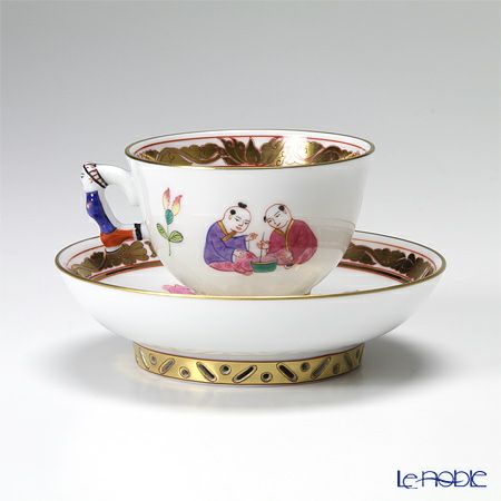 ヘレンド シノワズリ（中国趣味）明の宮女 MG 03371-0-21 マンダリン スモールカップ＆ソーサー