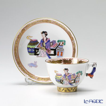 ヘレンド シノワズリ（中国趣味）明の宮女 MG 03371-0-21 マンダリン スモールカップ＆ソーサー