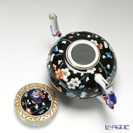 ヘレンド 黒地紅梅 PFNC 03305-0-21 ミニティーポット（マンダリン） 350ml